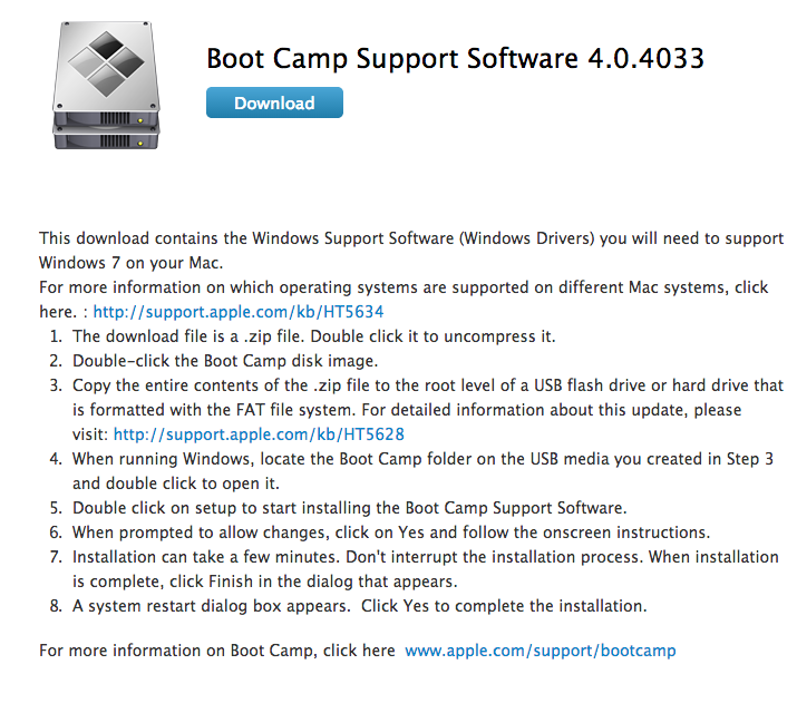 boot camp for mac and switching hard drive